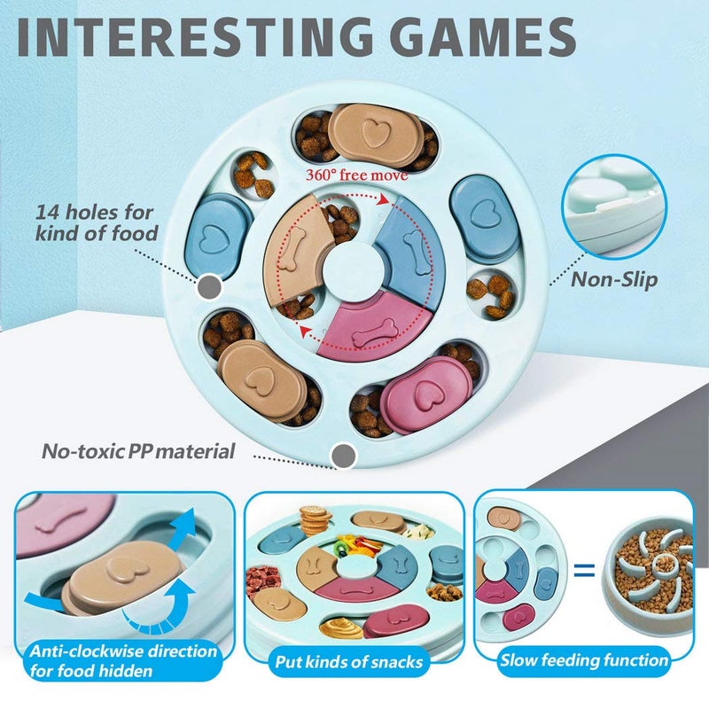 Joansan Dog Puzzle Toys, Interactive Dogs Game, Pets Enrichment Toys for Puppy Mentally Stimulating Feeding Dispenser Dog Treat Puzzle Feeder for Small,Medium and & Large Dogs Brain Training - Image 2